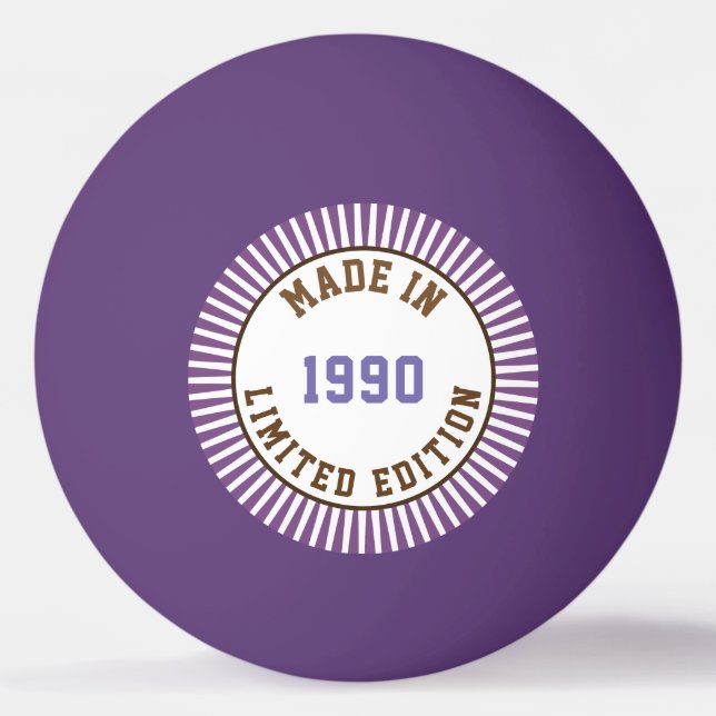 Tillverkad 1990 pingisboll (Framsidan)