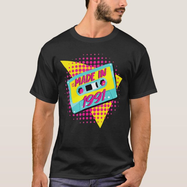 Tillverkad 1991 31a födelsedag 80-talet 90-tal 199 t shirt (Framsida)