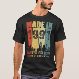 Tillverkad 1991 Begränsad utgåva 34 år T Shirt