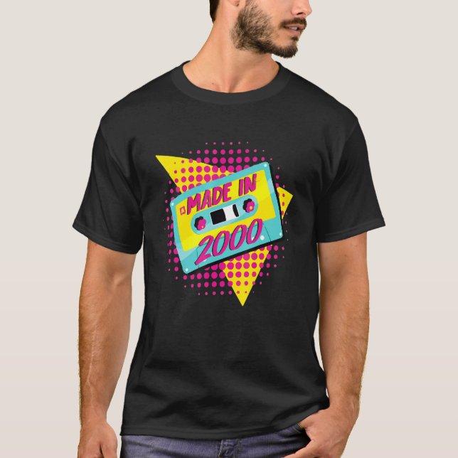 Tillverkad 2000 22:a födelsedagen 80-talet 90-tale t shirt (Framsida)