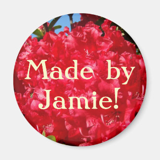 Tillverkad av anpassat namn! magnet Kylskåp Blommi