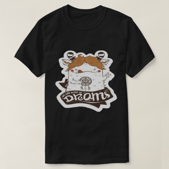 Tillverkad av drömmarHörnat varelse & Drömfångare T Shirt (Design framsida)