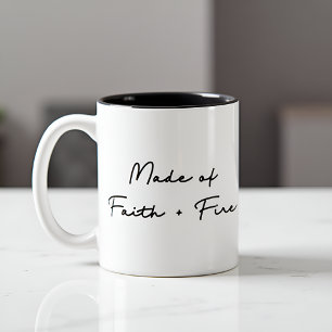 Tillverkad av Faith + Fire Inspirational Quote Två-Tonad Mugg