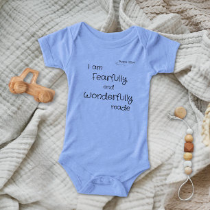 Tillverkad av gud Christian Baby One-Biet Bodykost T Shirt