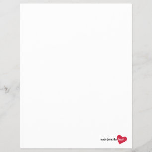 Tillverkad av Heart Food Label Reklamblad