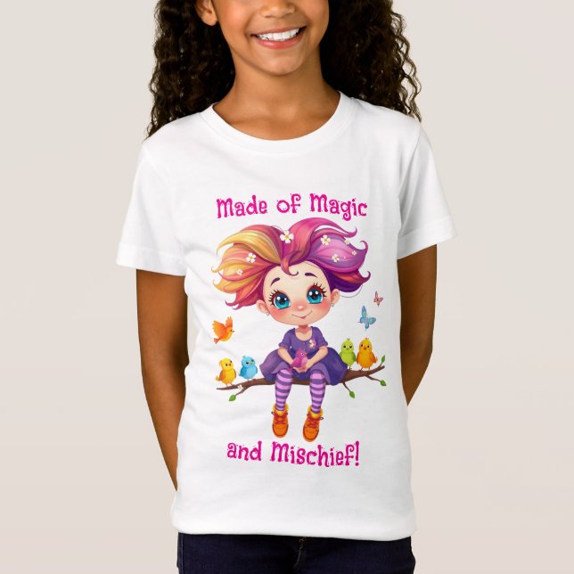 Tillverkad av Magi och Busiga Regnbågs Pixie och F T Shirt (Framsida)