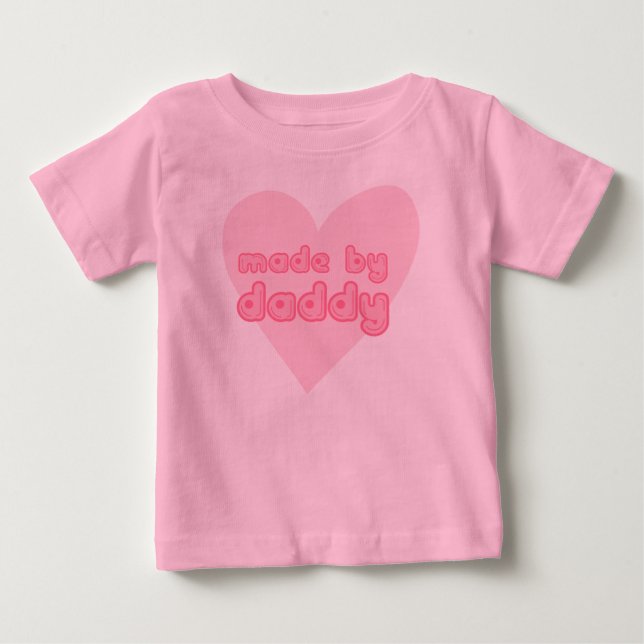 Tillverkad av pappa flicka t shirt (Framsida)