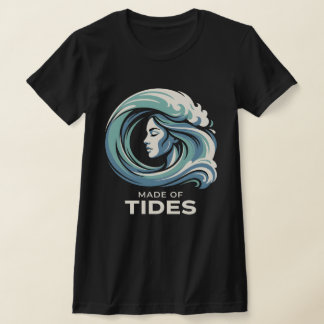 Tillverkad av Tidvatten Ocean Kvinnlig Våg Feminin T Shirt