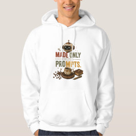 Tillverkad Endast Med Roliga Ai-Kaffemaskin Retro Hoodie