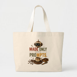 Tillverkad Endast Med Roliga Ai-Kaffemaskin Retro Jumbo Tygkasse