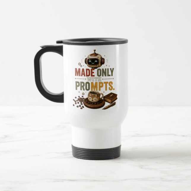Tillverkad Endast Med Roliga Ai-Kaffemaskin Retro Resemugg (Vänster)