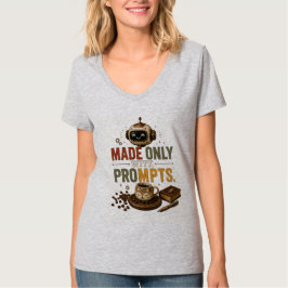 Tillverkad Endast Med Roliga Ai-Kaffemaskin Retro T Shirt