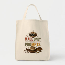 Tillverkad Endast Med Roliga Ai-Kaffemaskin Retro Tygkasse