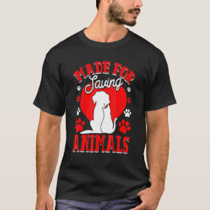 Tillverkad för att rädda djur vet Student vet Tech T Shirt
