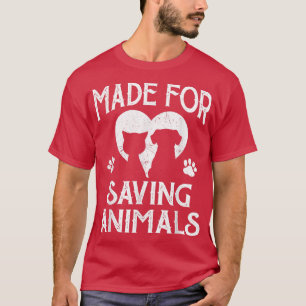 Tillverkad för att rädda djur vet Student vet Tech T Shirt