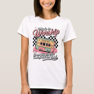 Tillverkad för att tillbe Psaltaren 150:6 Retro ka T Shirt