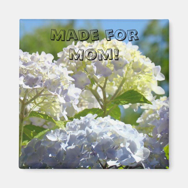 Tillverkad för Mamma! magnet kylskåp Blommor (Framsidan)
