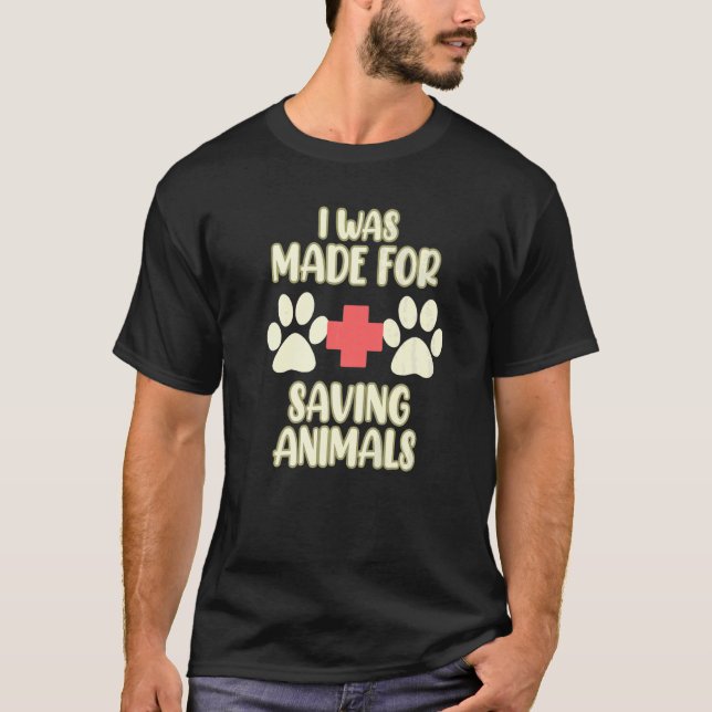 Tillverkad för underhåll av djur Veterinär Ve T Shirt (Framsida)