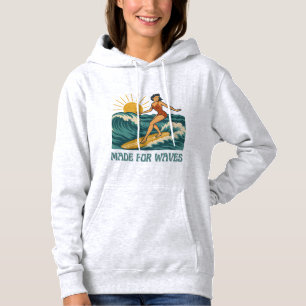 Tillverkad för vågor Retro Kalifornien Surf Girl T Shirt