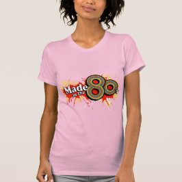 Tillverkad i 1980-talets dam-t-shirt med flera fär t-shirt