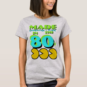 Tillverkad i 80:s Retro färg T-shirt