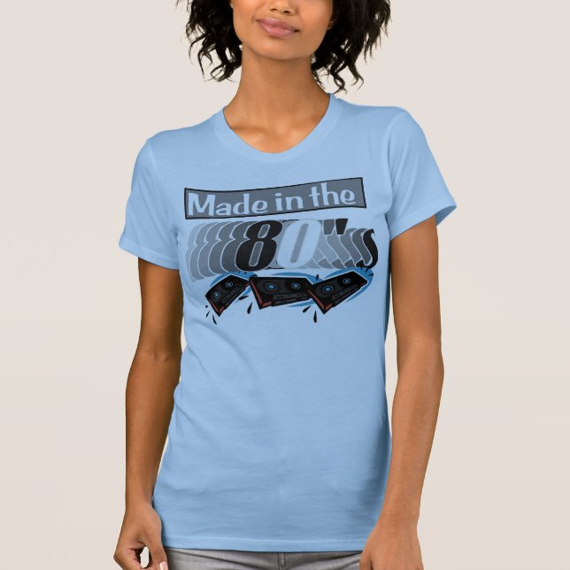 Tillverkad i 80-talet - anpassad - anpassad tee (Framsida)