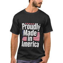 Tillverkad i Amerika Amerikansk Flagga T-Shirt