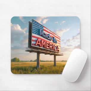 Tillverkad I Amerika Billboard I ett Landsbygd Musmatta
