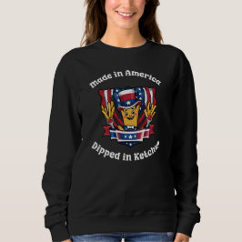 Tillverkad i Amerika dog i Ketchup Funny Patriot T Shirt