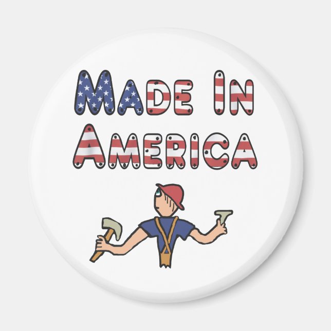 Tillverkad i Amerika Magnet (Framsidan)