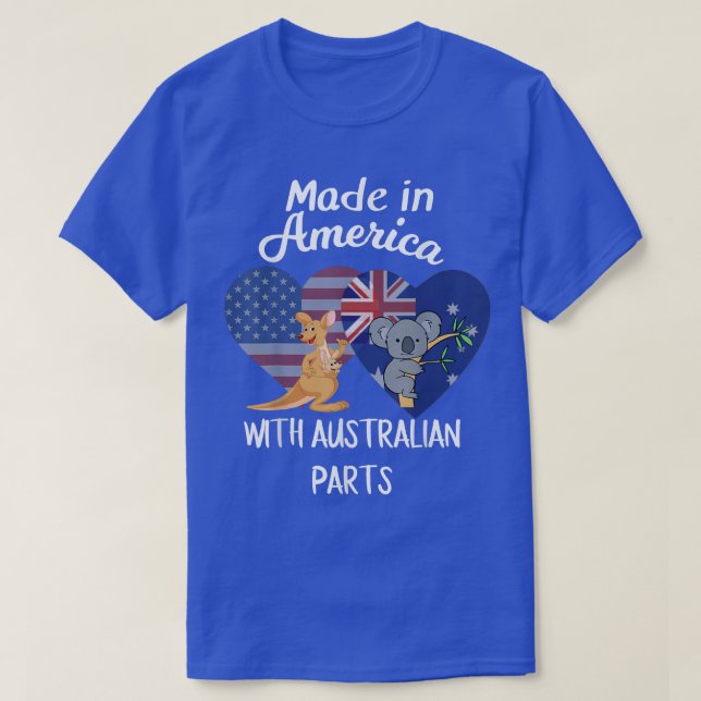 Tillverkad i Amerika med australisk deltröja T Shirt (Design framsida)