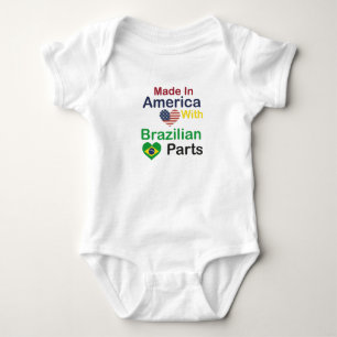 Tillverkad i Amerika med brasilianska delar, babyp T Shirt