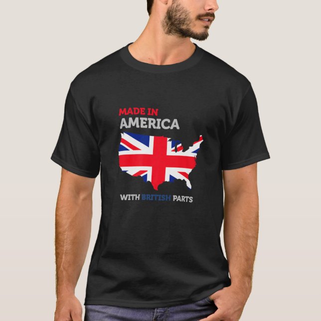Tillverkad i Amerika med brittiska delar - Storbri T Shirt (Framsida)