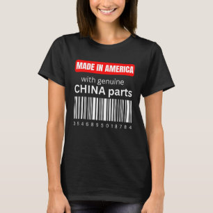 Tillverkad i Amerika med China av äkta T Shirt