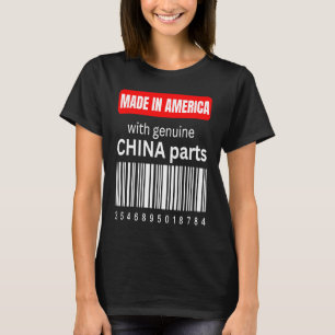 Tillverkad i Amerika med China av äkta T Shirt