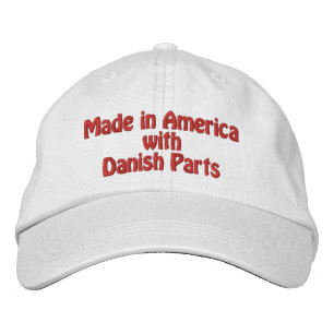 Tillverkad i Amerika med danska delar Broderad Keps