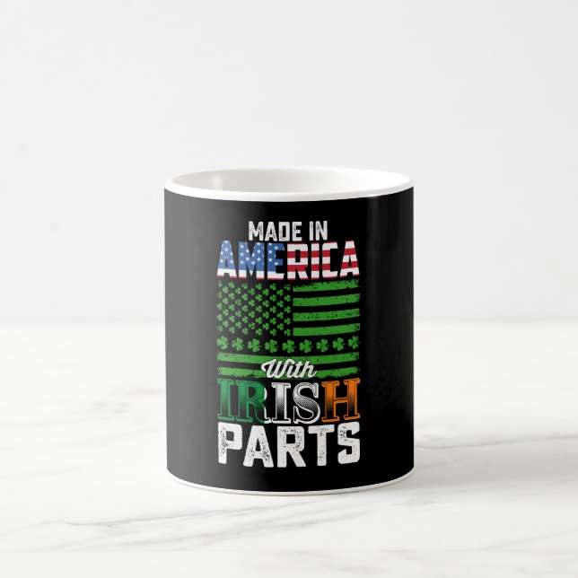 Tillverkad i Amerika med Irish Parts St patrick's  Kaffemugg (Center)