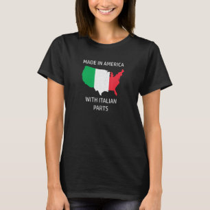 Tillverkad i Amerika med italiensk Italien och USA T Shirt