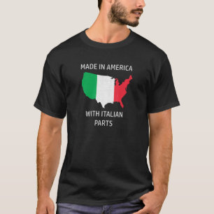 Tillverkad i Amerika med italiensk Italien och USA T Shirt