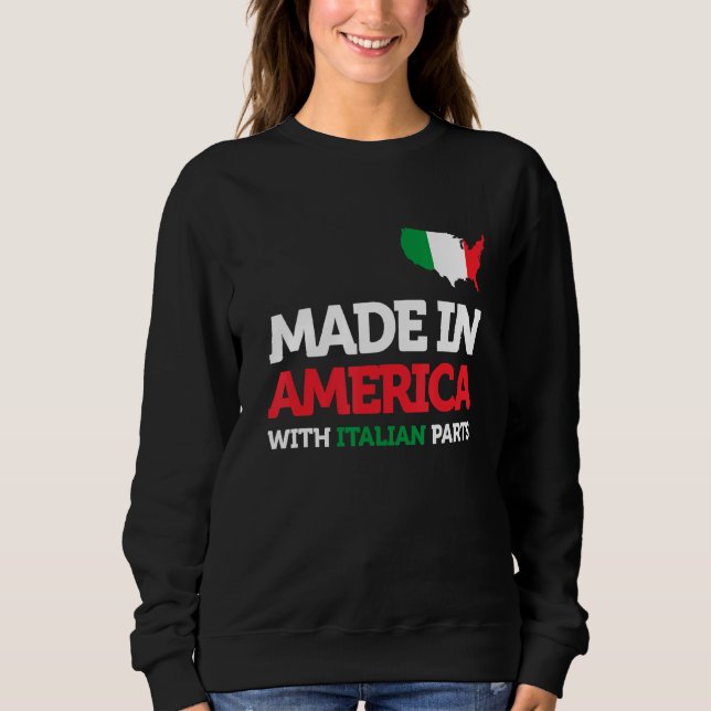 Tillverkad i Amerika med italiensk Italien Pride G T Shirt (Framsida)