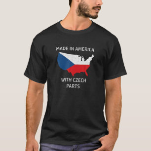 Tillverkad i Amerika med tjeckiska delar Tjeckien T Shirt