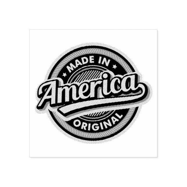 Tillverkad i Amerika Original Stämpel (Tryck)