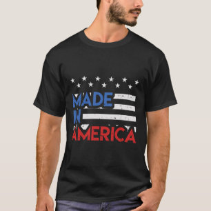 Tillverkad i Amerika Stolthet Söt Född i Usa 4:e J T Shirt