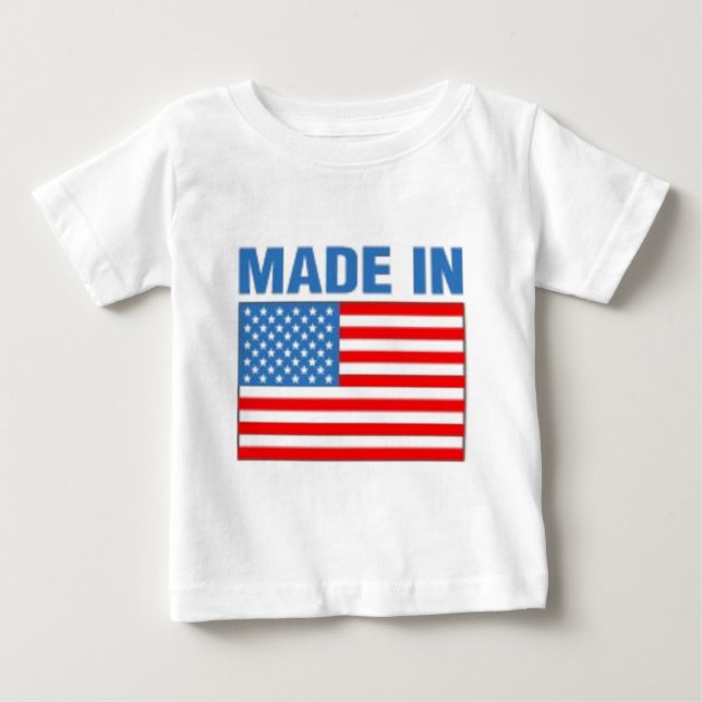 Tillverkad i amerikanska handelsvaror tee shirt (Framsida)
