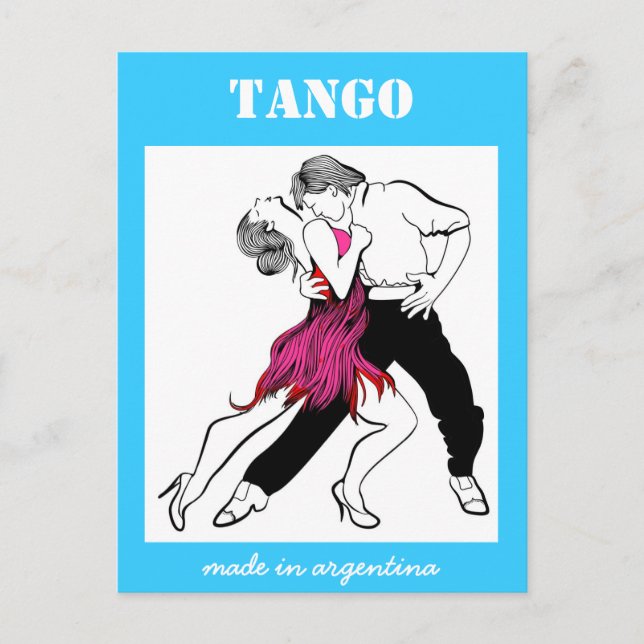 Tillverkad i Argentina Tango Vykort (Framsida)