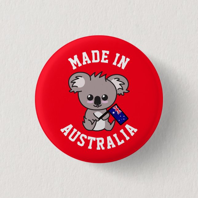 Tillverkad i Australien: Koala Holding Australian  Knapp (Framsida)