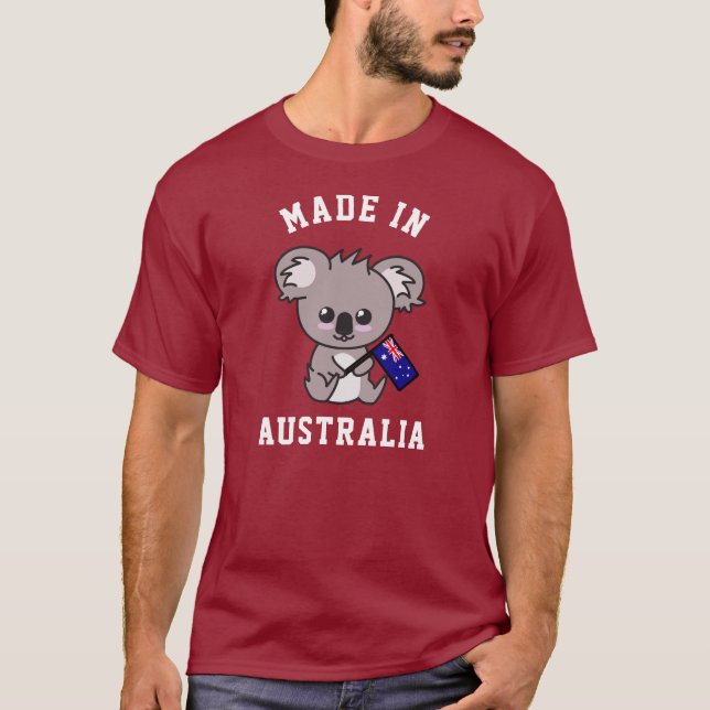 Tillverkad i Australien: Koala Holding Australian  T Shirt (Framsida)