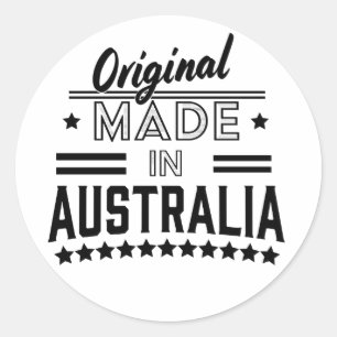 Tillverkad i Australien Runt Klistermärke