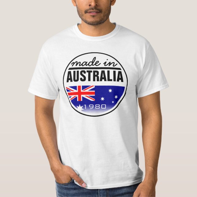 Tillverkad i ..."Australien" T Shirt (Framsida)