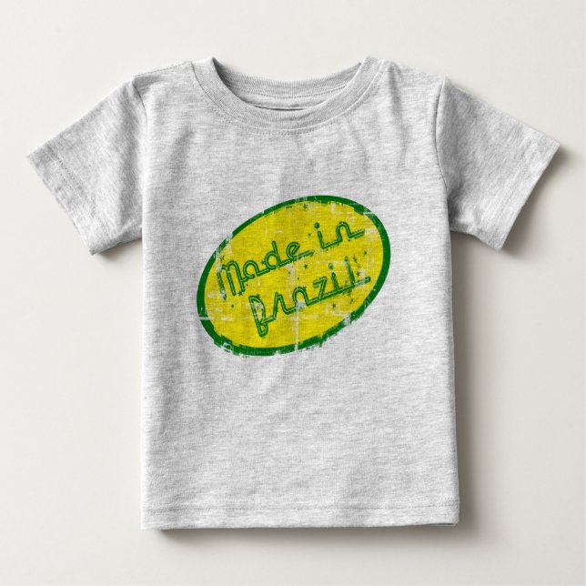 Tillverkad i Brasilien - gåva till Brasiliens nyfö T-shirt (Framsida)
